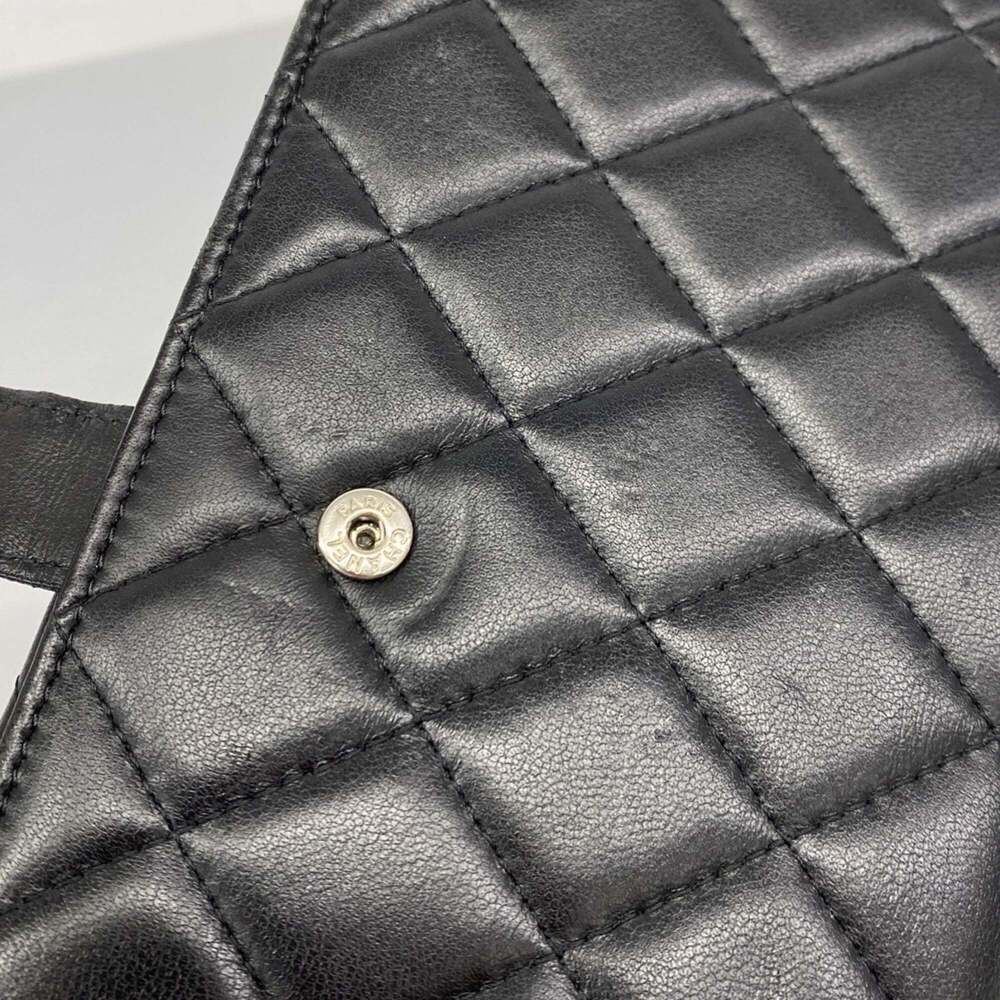 CHANEL Authentic Black Lambskin Leather Wallet - Picture 13 of 15